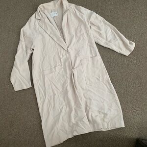 Oak + Fort Linen Trench Coat Blazer